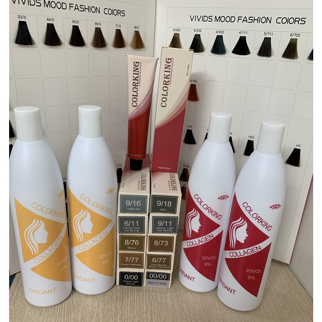 Thuốc Nhuộm Tóc Màu NÂU ĐEN Không Tẩy Colorking