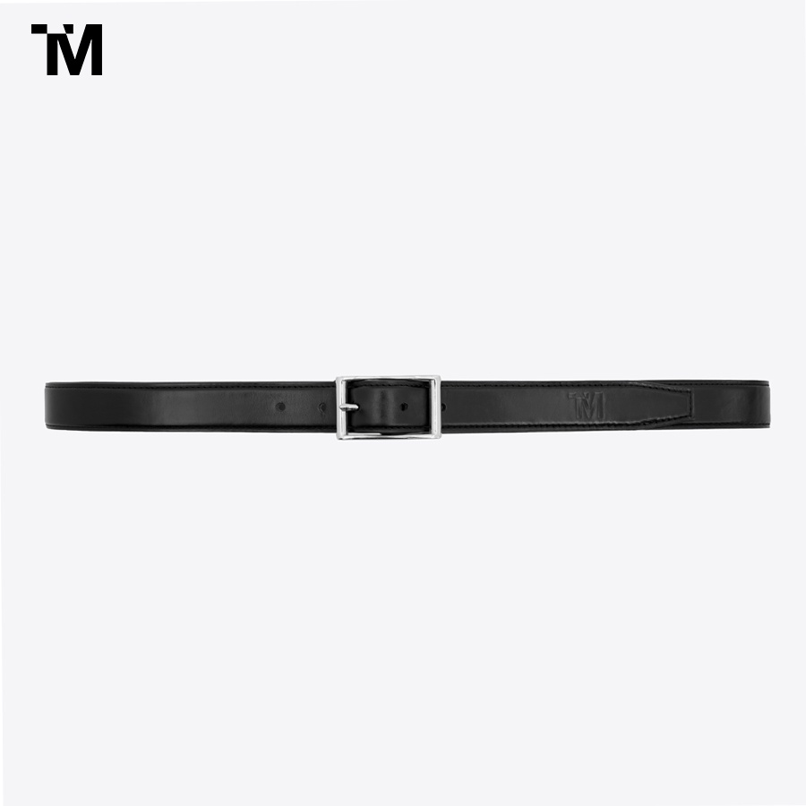 Thắt Lưng Nam TARMOR Da Pull-up Màu Đen Khoá Cài Mặt Bập Bênh Belt With Seesaw Buckle In Pull-Up Black Leather