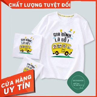 Áo thun gia đình là số 1 Đồng phục gia đình 3/4/5 người giá rẻ thun cotton 4 chiều GD0022T  Áo thun giá sỉ