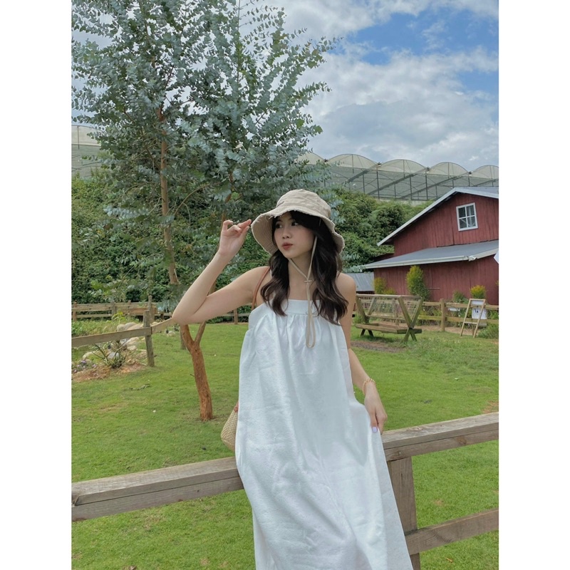 Đầm maxi 2 dây suông