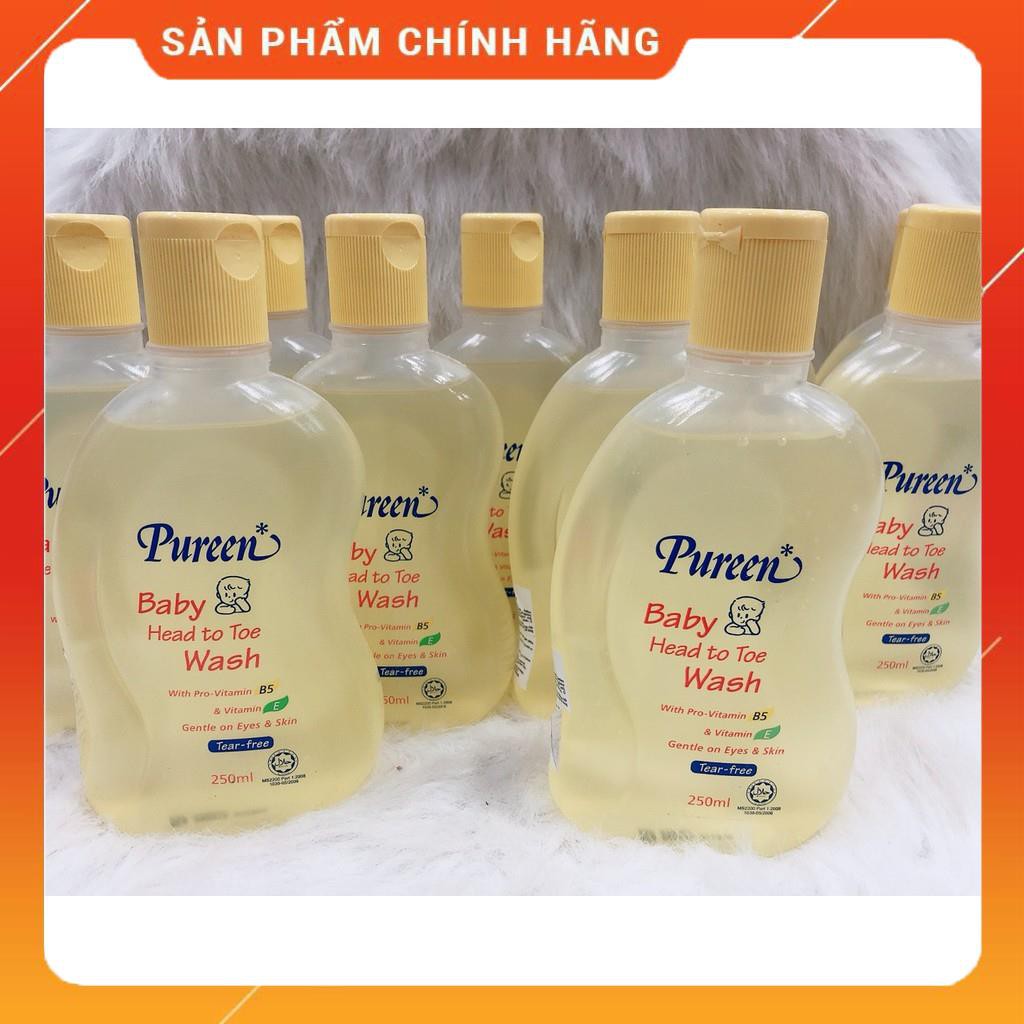 SỮA TẮM GỘI CHO TRẺ SƠ SINH PUREEN 250ml, 750ml