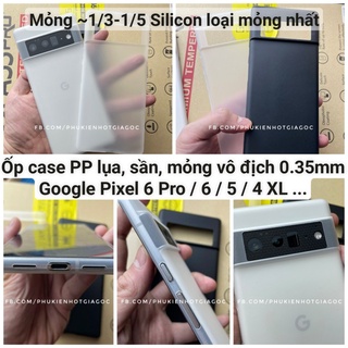 Ốp lưng mỏng sần giấy 0.35mm Google Pixel 7 Pro / 6 / 5 / 4a 5g / 4 XL /4 / 3 XL / 3a / 2 / 2XL chống vân tay như Memumi