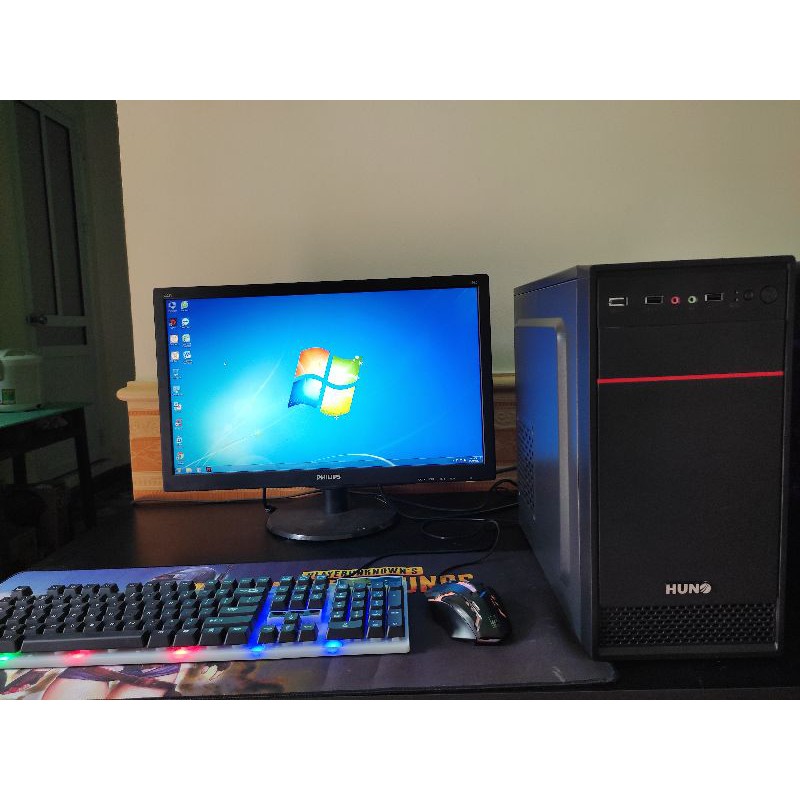 Bộ máy tính chơi game Fifa LoL màn 27 inch