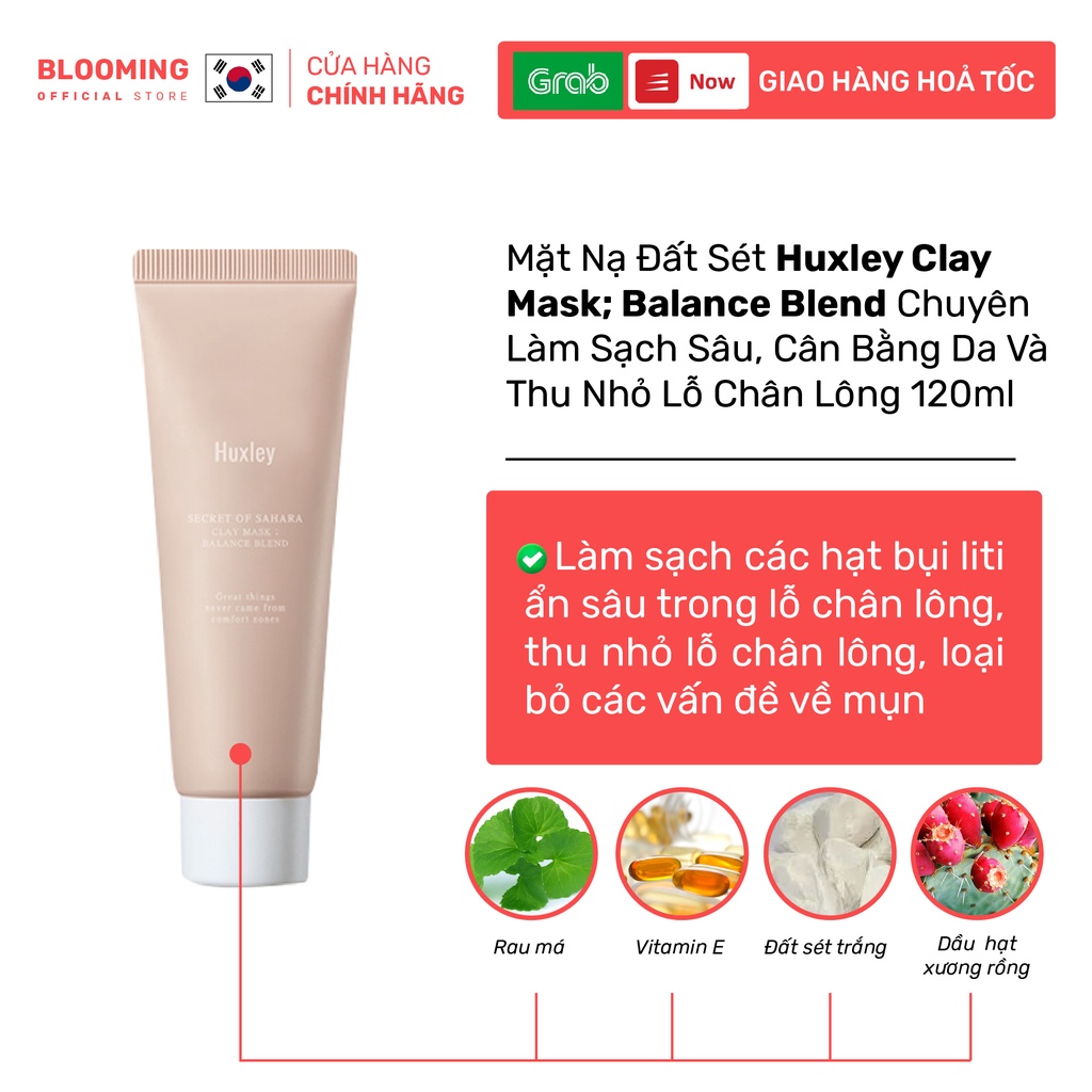 Set Huxley Mini Spa Routine Deluxe Complete Mặt Nạ (Scrub Mask 30g + Clay Mask 30g + Sleep Mask 30g)