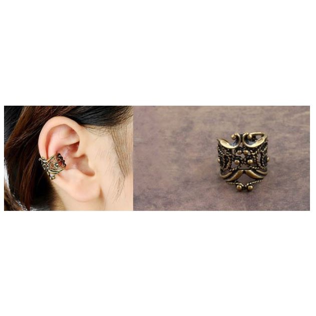 Hoa tai kẹp vành một bên - Kiểu cá tính