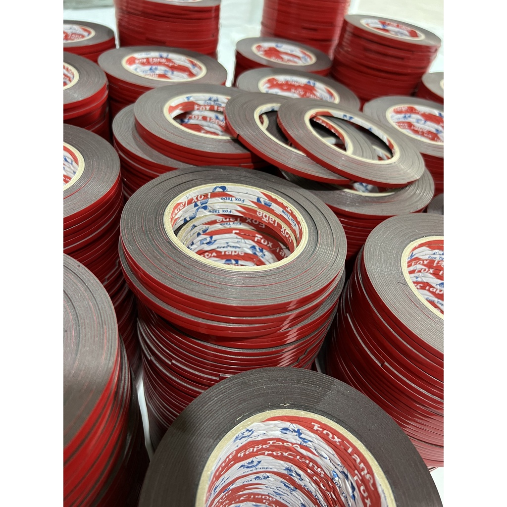 Băng Keo Hai Mặt Xốp Đen 4mm Gò Biển Số Xe Máy, Xe Ô Tô FOXTAPE