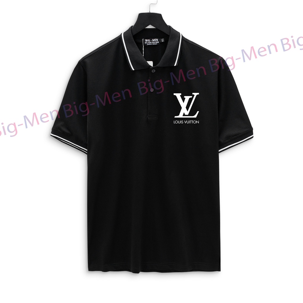 [bigsize] Áo thun polo cotton 100% in L V đẹp 80-140kg