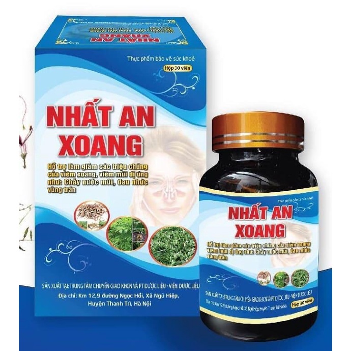 Viên Nhất An Xoang, Hỗ Trợ Làm Giảm Viêm Xoang, Viêm Mũi Dị Ứng: Chảy Nước Mũi, Giảm Đau Nhức Vùng Trán.