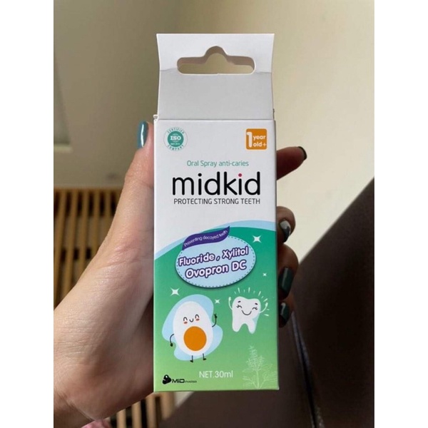 [TẶNG SÁCH VẢI CHO BÉ] Xịt Chống Sâu Răng MIDKID - bảo vệ men răng ,ngừa ố vàng (dành cho bé từ 1 tuổi)