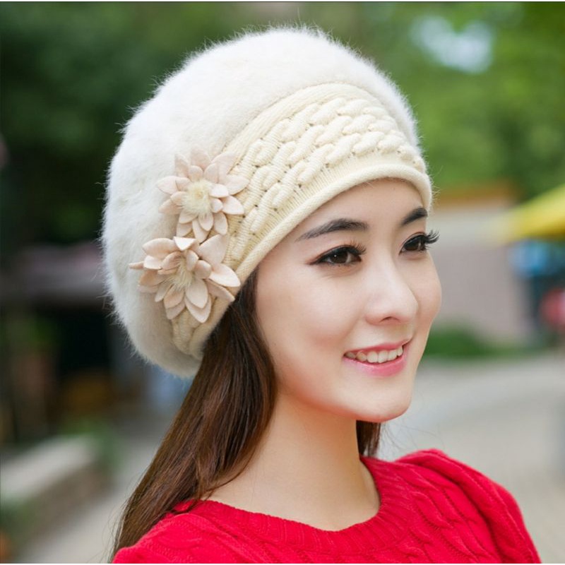 Nón mũ len bere nữ thời trang Hàn Quốc
