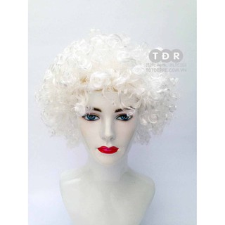 tóc giả hóa trang xoăn ngắn