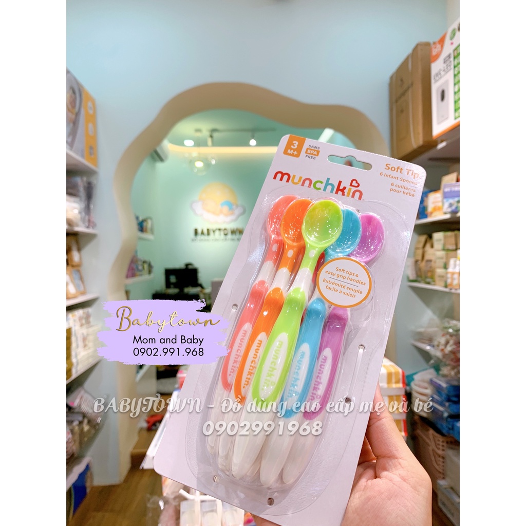 Thìa mềm ăn dặm cho bé Munchkin (Bộ 6 thìa)