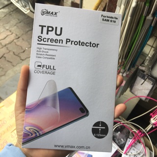 Miếng dán dẻo Full màn cho Galaxy S10 hiệu Vmax Chính hãng
