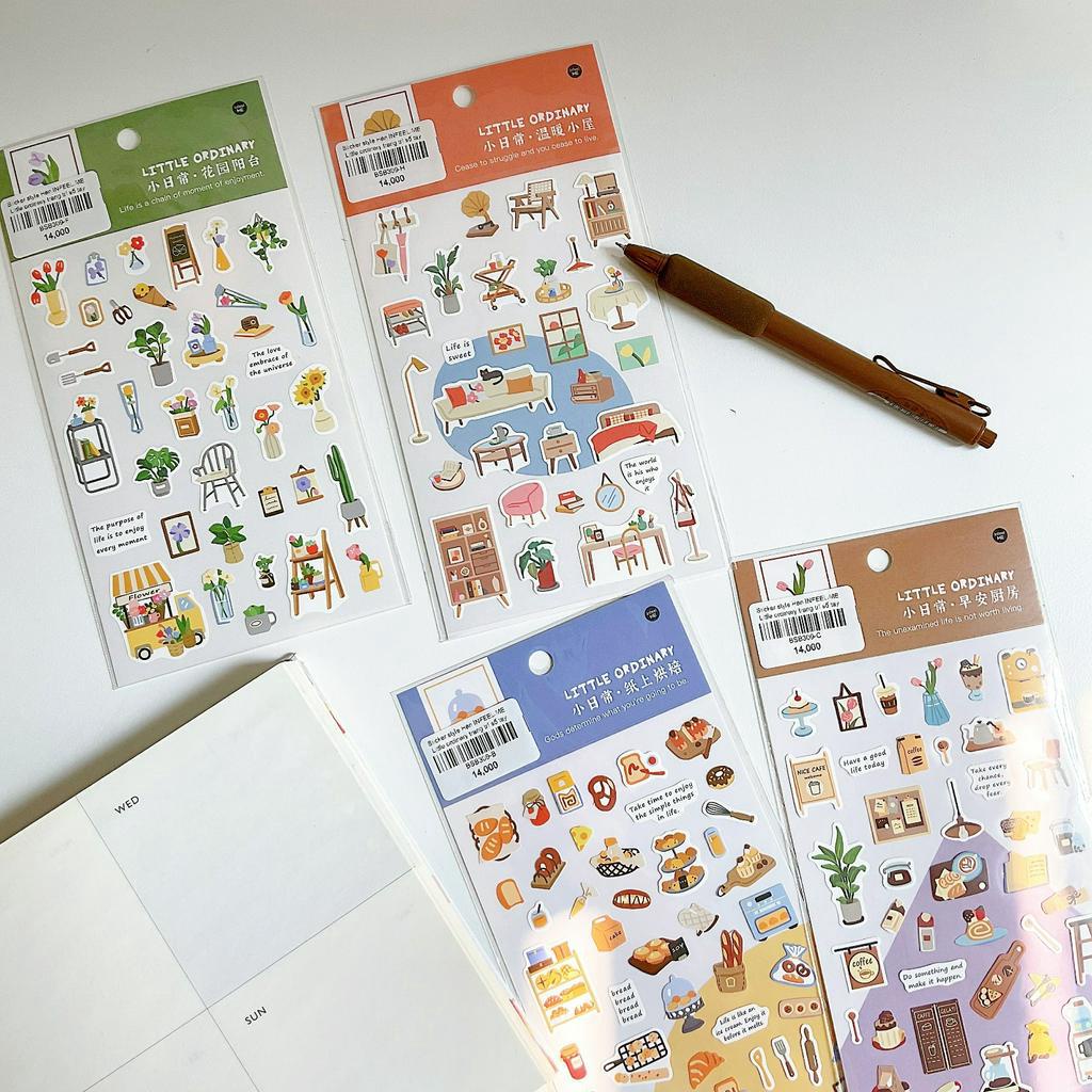 Sticker style Hàn INFEEL.ME Little ordinary trang trí sổ tay journal | BSB309