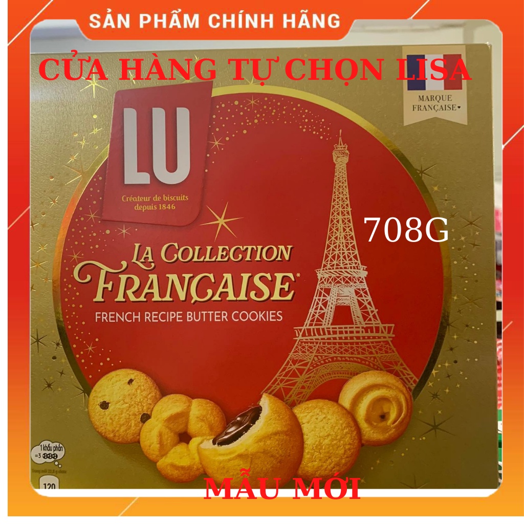 Bánh quy bơ LU Pháp hộp thiếc 708g