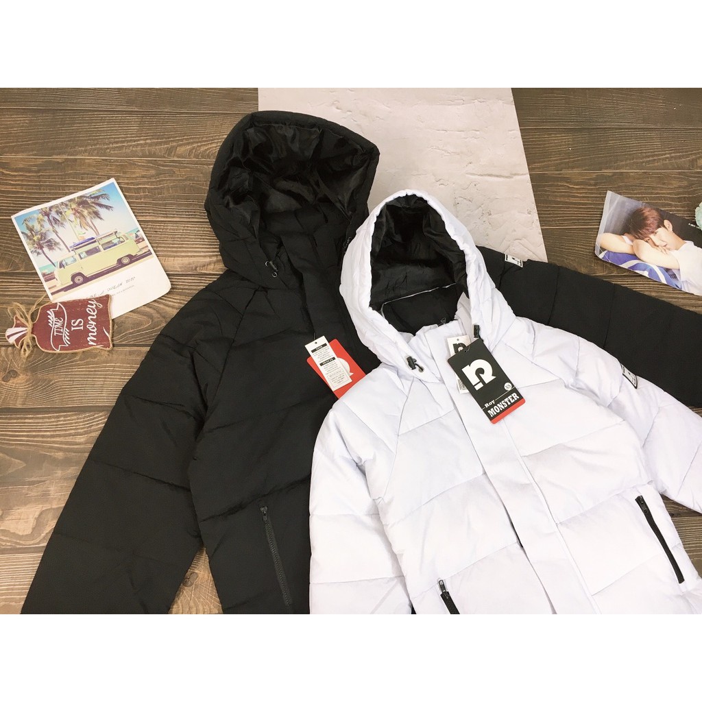 Áo khoác phao dáng dài.