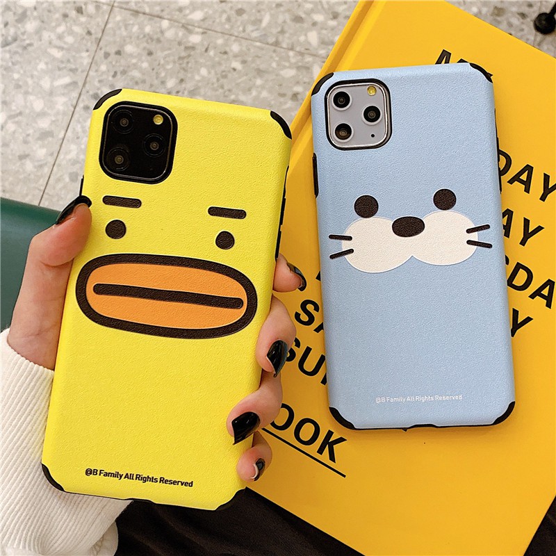 Ốp Điện Thoại Silicon Mềm Hình Vịt / Mèo Đáng Yêu Cho Iphone 11