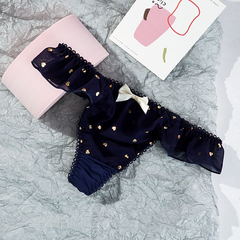 Quần lót lưng thấp đính nơ hình trái tim dễ thương quyến rũ dành cho nữ BACK2LIFE