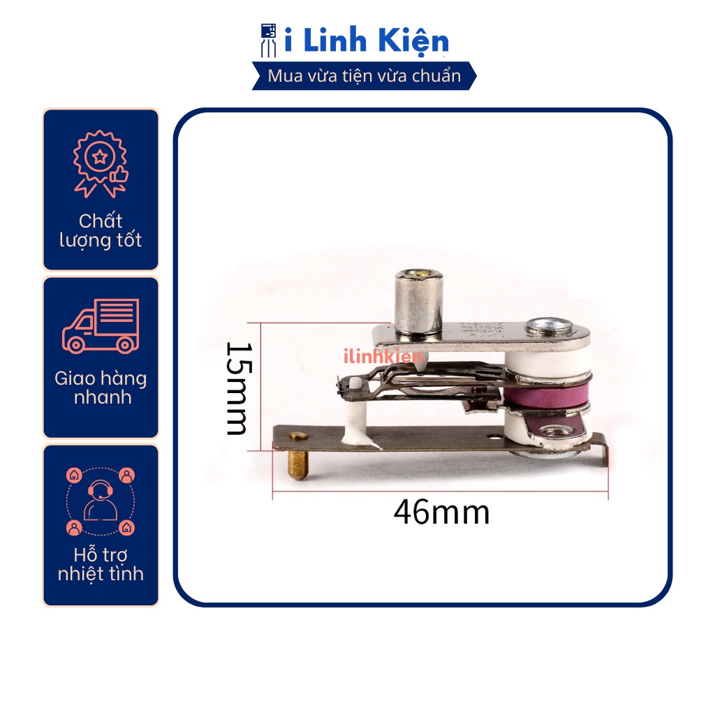 Rơ le nhiệt , rơ le lưỡng kim dùng cho nồi áp suất , nồi cơm điện.