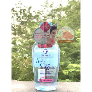 NƯỚC TẨY TRANG DƯỠNG TRẮNG KO CỒN SENKA ALL CLEAR WATER MICELLAR FORMULA WHITE 230ML