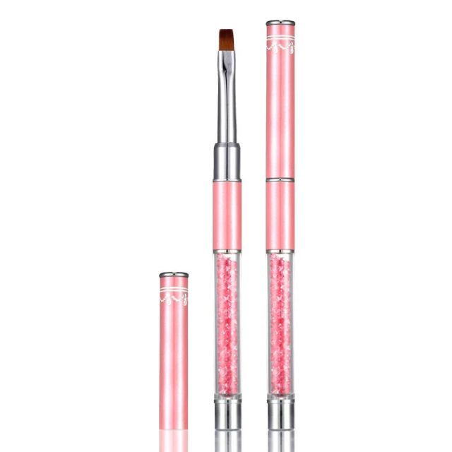 Cọ đầu vuông đắp gel loại thân kim cương hoa văn. Thương hiệu cọ chất lượng.. đắp móng cực nhanh cực chuẩn