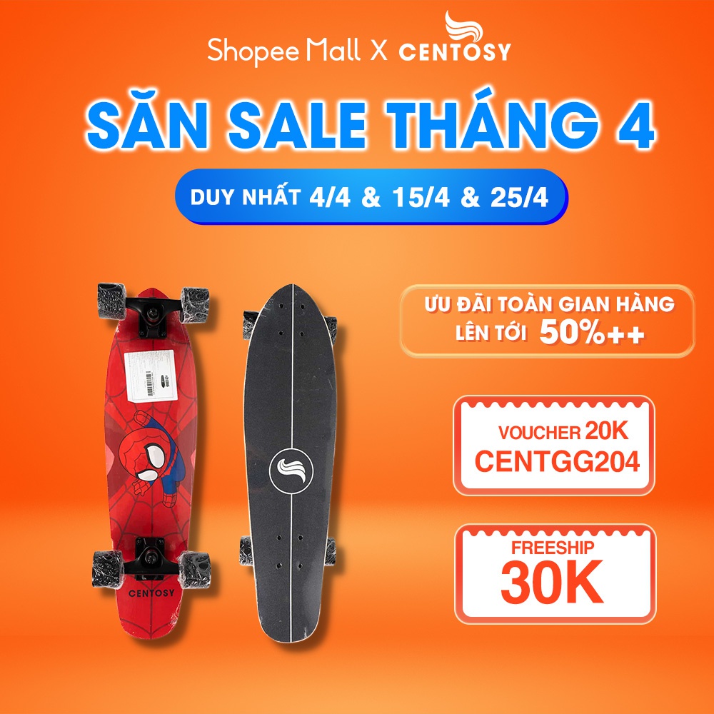 Ván Trượt Skateboard Người Lớn, Trẻ Em [Centosy - Penny Cruise ] - In Hình, Mặt Nhám Chống Trơn - Centosy Miền Bắc