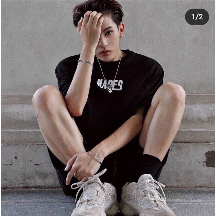 Áo Thun Unisex tay lỡ form rộng siêu đẹp cho cả nam và nữ- Áo Phông SÓI HADES 2 màu RÔ STORE AT19