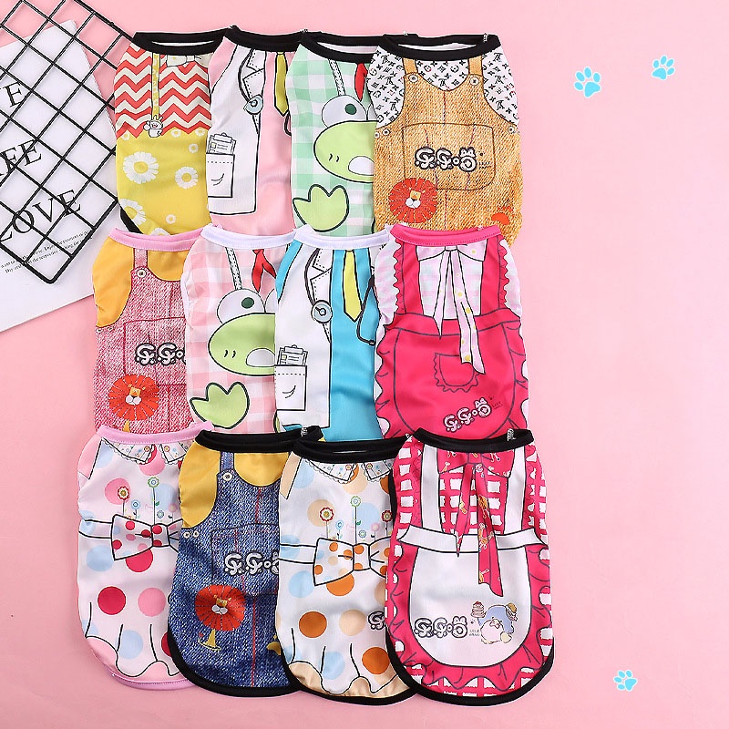 Áo Lưới Thoáng Khí Họa Tiết Chấm Bi Dành Cho Thú Cưng