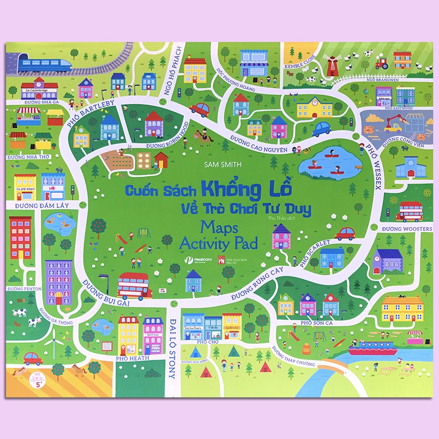 Sách - Cuốn Sách Khổng Lồ Về Trò Chơi Tư Duy - Maps Activity Pad - Dành Cho Bé Từ 5+