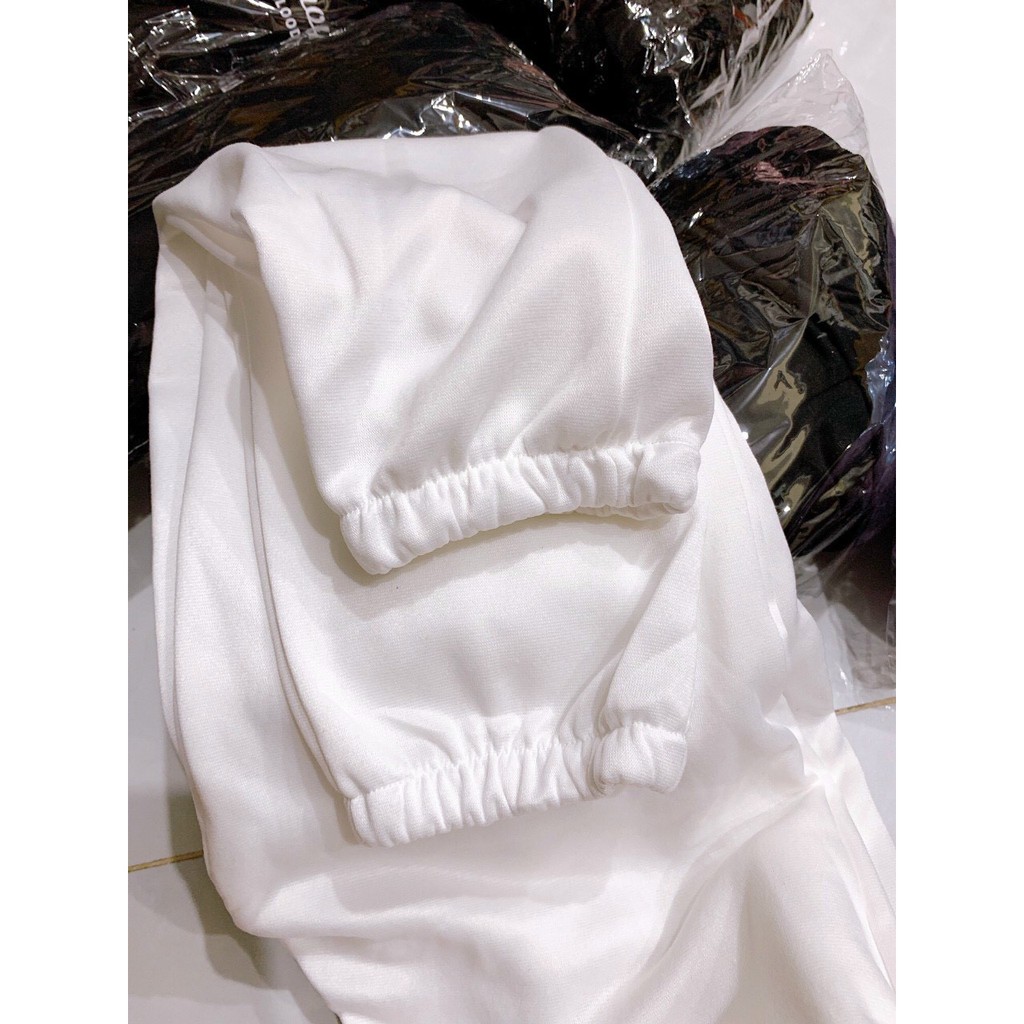 [RẺ VÔ ĐỊCH] Quần Jogger Nỉ Thêu SPUN Ánh thật trải sànchất Nỉ bông dày đẹp 2 màu trắng và đen PC131220