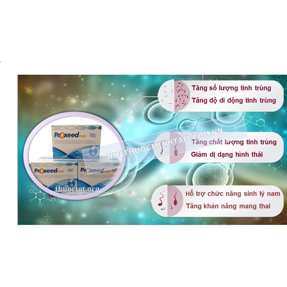 Bổ tinh trùng Proxeed Plus [CHÍNH HÃNG]- Cải thiện tình trạng tinh trùng yếu, tinh trùng dị dạng, tăng khả năng thụ thai