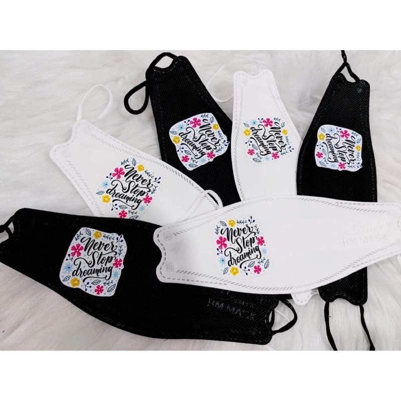Khẩu trang in hình kf94 4 lớp 4D hàng Việt Nam màu đen