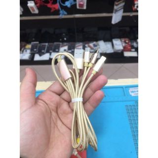 Cáp sạc nhanh 3 đầu Hoco X2 (Lightning, Micro, Type-C)