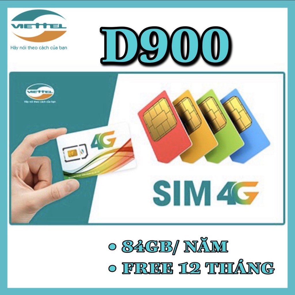 Sim 4G Viettel D900 - D500 - D500T Trọn Gói 1 Năm Không Nạp Tiền - NGHE GỌI