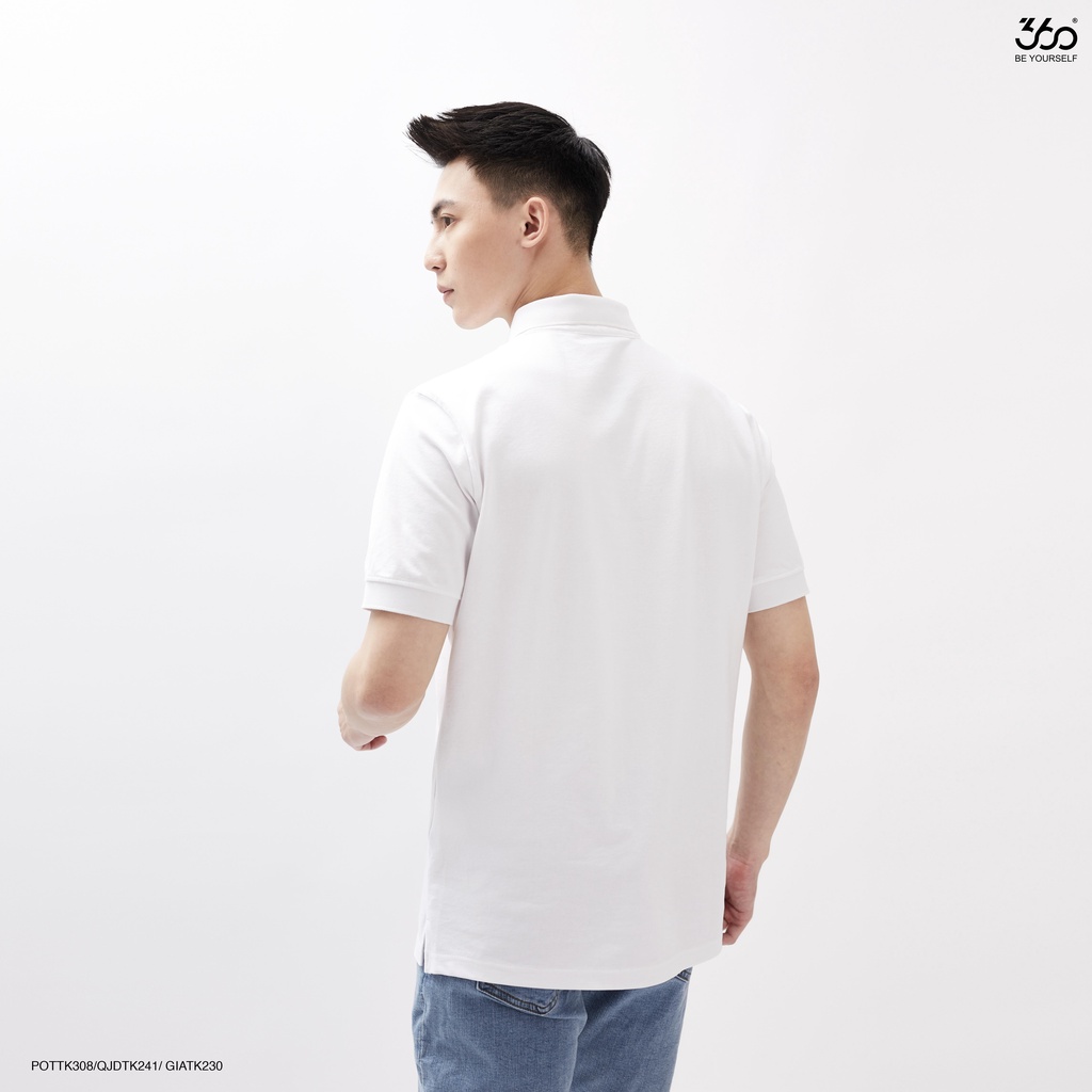 Áo polo nam basic thương hiệu 360 BOUTIQUE chất vải cao cấp, chuẩn form, lịch lãm - POTTK308