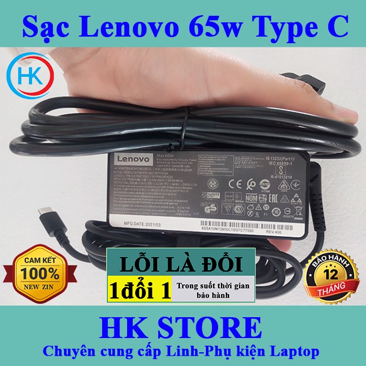 Sạc Lenovo 20V -3.25A 65W chân Type C