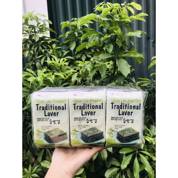 Lốc 9 gói rong biển lá kim ăn liền Hàn Quốc