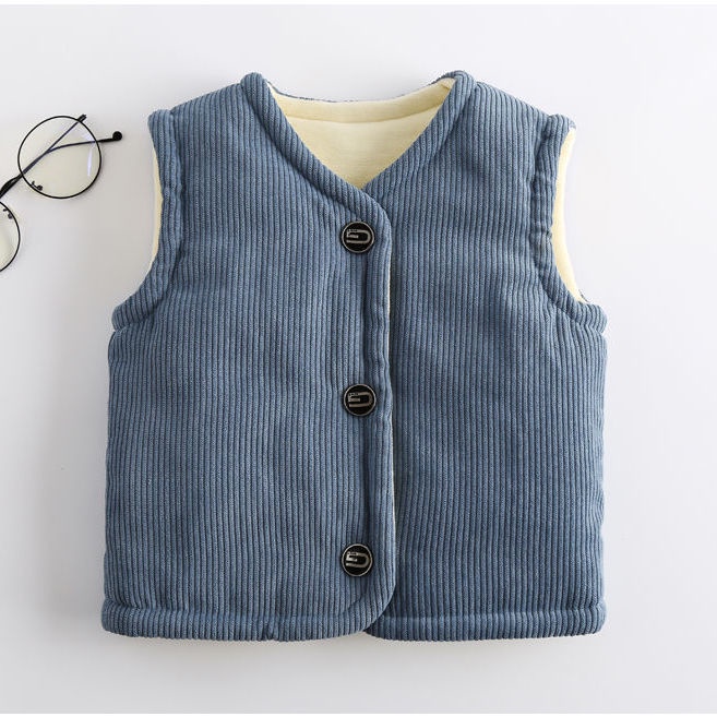 Áo Khoác cotton Lót Nhung Dày Dặn Giữ Ấm Mùa Đông Cho Bé