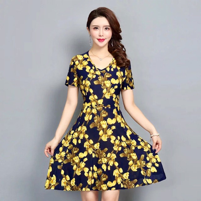 Đầm trung niên big size sang trọng váy đầm cho mẹ | WebRaoVat - webraovat.net.vn