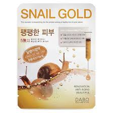 [Nhập khẩu] 1 miếng mặt nạ dưỡng ẩm, trắng da Hàn Quốc Dabo Mask Pack Snail Gold  ốc sên 23ml- Hàng chính hãng