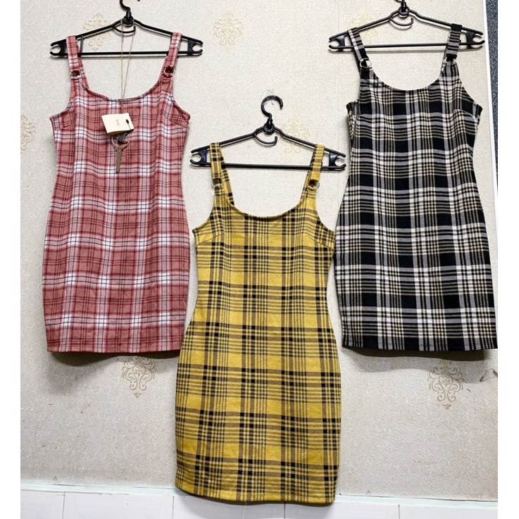 Đầm body caro f21 vnxk