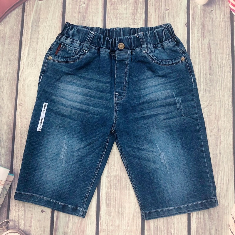 Quần Short Bò Bé Trai Cao Cấp Từ 7-15 Tuổi,Quần Short Jeen Trẻ Em ,Chất Liệu Jean Thun Co Giãn Mềm Mại Bigsize 32-50 kg