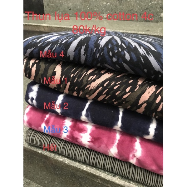 Vải thun lạnh (lụa) 100% cotton 4c