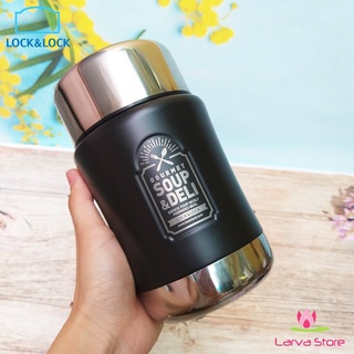 Bình giữ nhiệt Soup&Deli Lock&Lock 500ml màu đen LHC8029 BLK - Larva Store