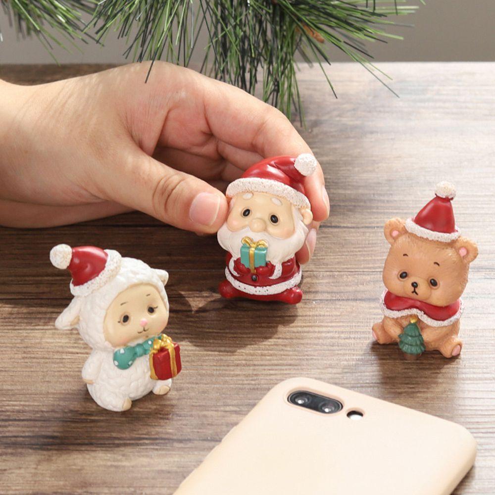 Mô Hình Ông Già Noel / Người Tuyết / Hươu Hoạt Hình Bằng Nhựa Resin