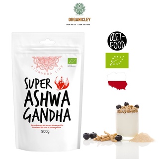 Bột Ashwagandha Hữu Cơ Diet Food Organic Ashwagandha Powder 200g - Ashwagandha - SuperFood - Siêu Thực Phẩm - Organicley