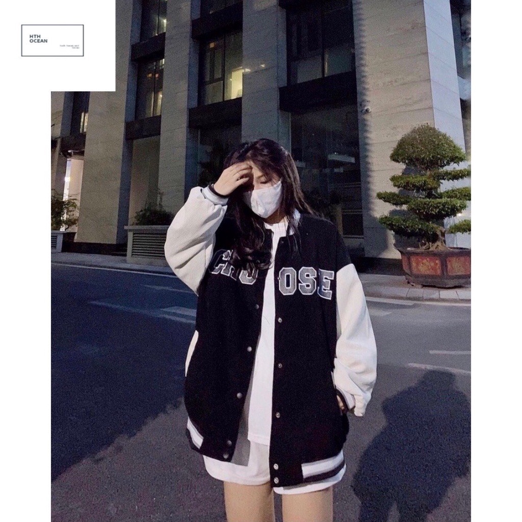 Áo khoác Bomber Nhung Tăm Thêu Chữ Choose Cao cấp, HOT | BigBuy360 - bigbuy360.vn