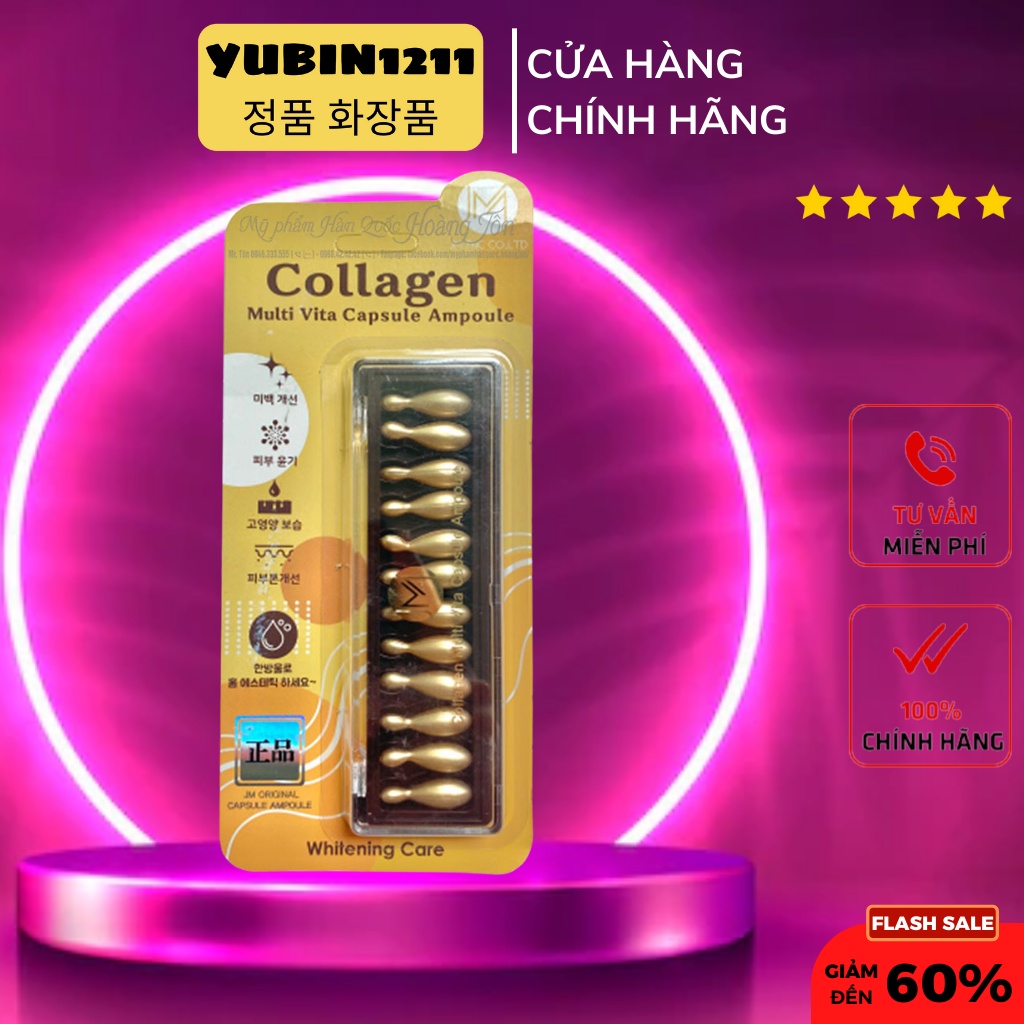 VIÊN COLLAGEN TƯƠI 12v - AMMUD MULTI VITA AMPOULE HÀN QUỐC