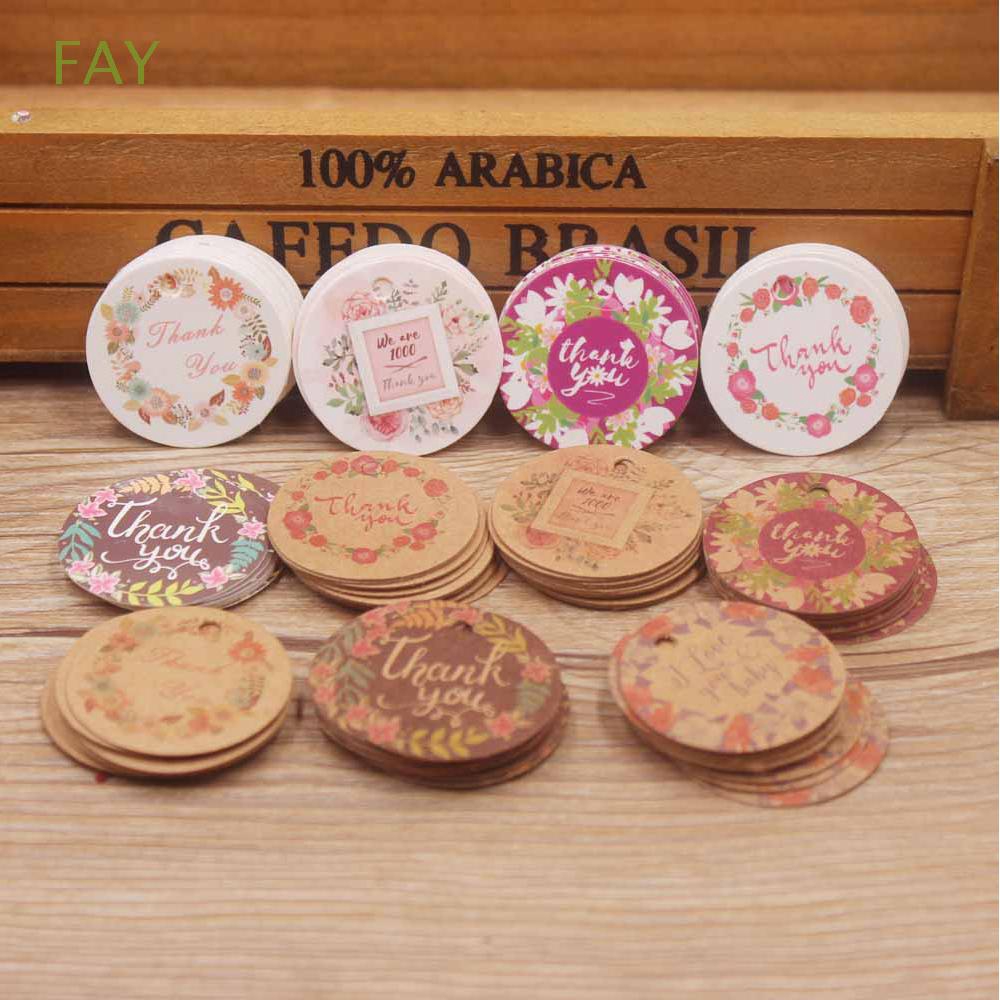 100 Miếng giấy hình tròn họa tiết hoa để làm giấy gói quà tiện dụng