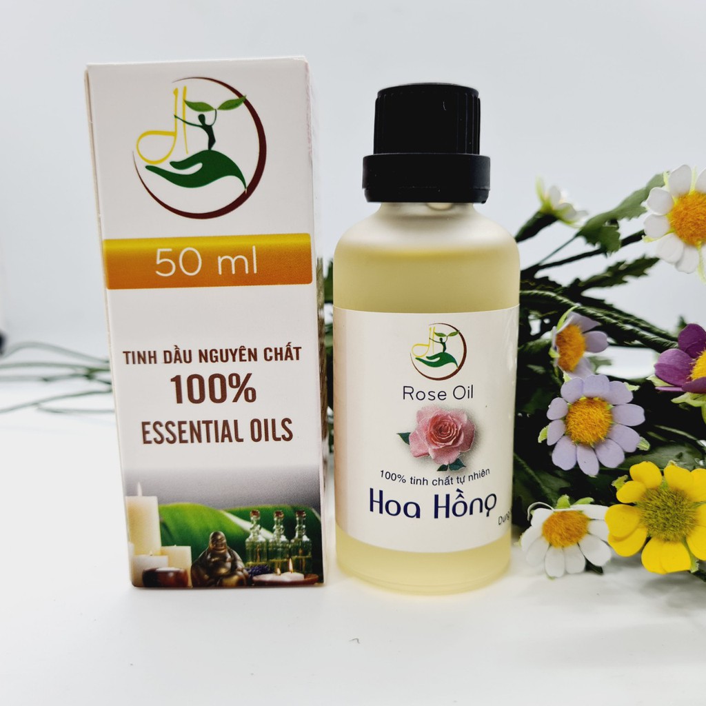 Tinh dầu hoa hồng nguyên chất 100% thiên nhiên (10ml-50ml)/ Tinh dầu viện Hàn Lâm